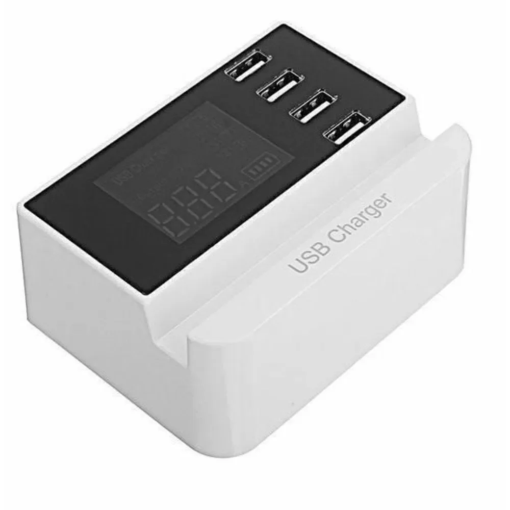 Tobo 4 USB Port Adapter LCD Display with 4 USB Port 18W 3.5AMP Universal Charger
